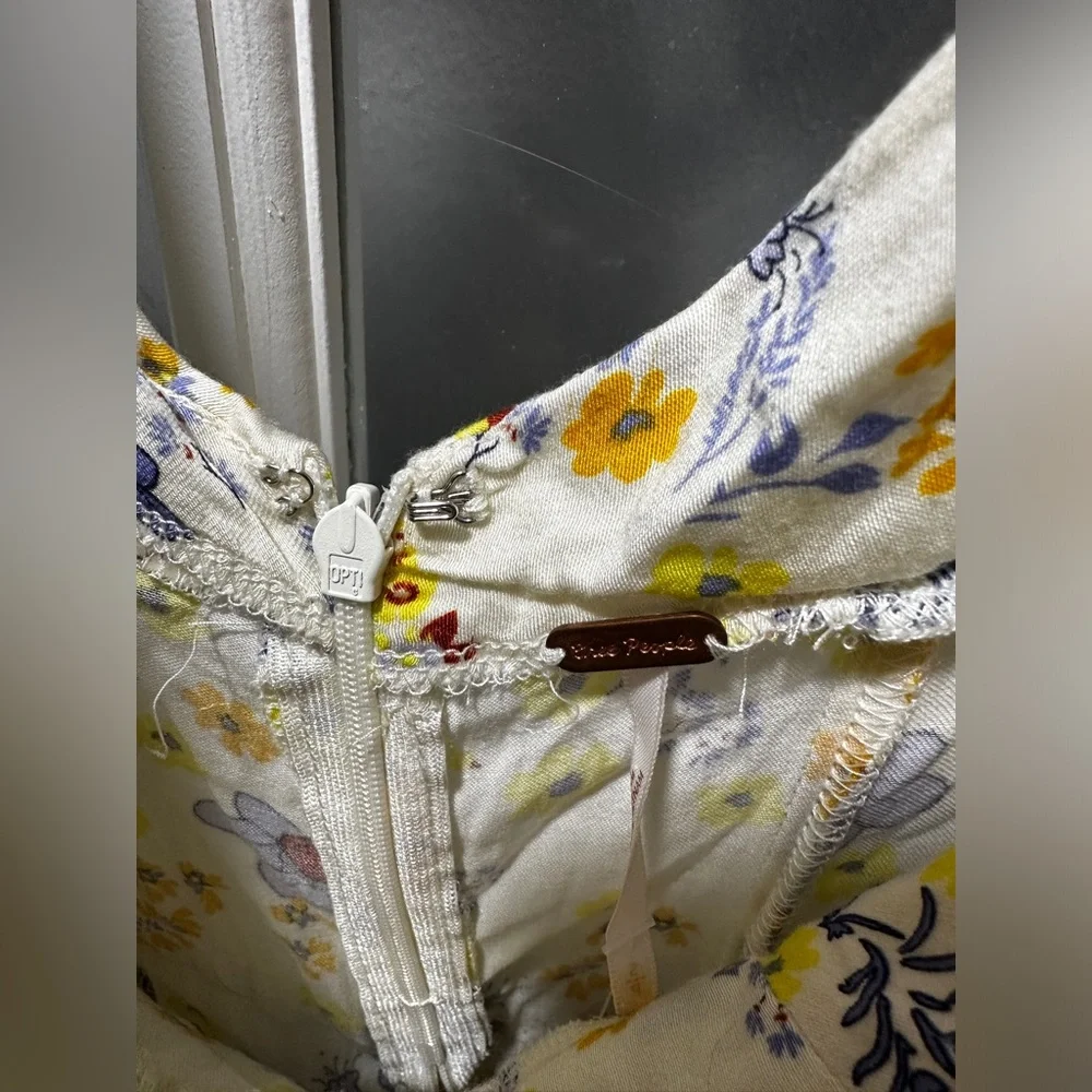 NWT Free People It Takes Two Wrap Dress in Ivory Combo - Picture 10 of 15